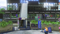 Decorations on the train station in Inkopolis Plaza