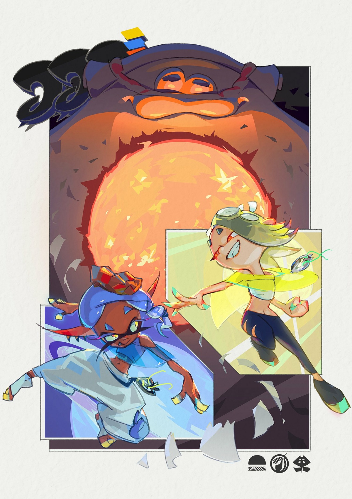 File:S3 Splatfest artwork Friday vs Saturday vs Sunday.jpg - Inkipedia ...