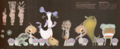 Concept art of different characters from Side Order, featuring Eight