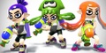The Inkling Mii Fighter costumes from Super Smash Bros. for Nintendo 3DS / Wii U, which are based on John and Kaori