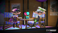 Callie and Marie waving at the player before they complete the story mode.