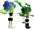 Unofficial render of the common and Elite Sanitized Octoling's game models on The Models Resource.