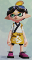 A male Inkling wearing just the Traditional Apron.