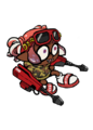 The Tableturf card icon of the Dualie Squelchers