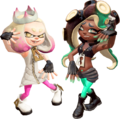 3D art of Pearl and Marina as they appear in-game