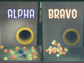 Comparison of the baby jelly play area near the spawn points for the Alpha and Bravo teams.