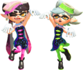 3D art of the Squid Sisters as they appear in-game