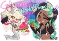 Artwork of Pearl and Marina for the Splatfest
