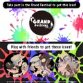 Nintendo Switch Online icon parts. The one with the Grand Festival logo can be obtained by participating in the event, and the other ones can be obtained by playing with friends.