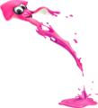 The pink Inkling in squid form