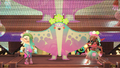 Deep Cut performing in their costumes