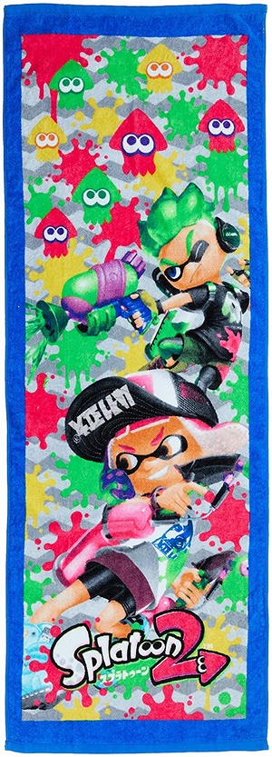 S2 Merch Marushin - Bath Towel 3 - Nintendo Splatoon 2 Summer Ink (40 x 110 cm).jpg