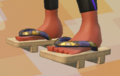 Close-up of the Wooden Sandals in Splatoon 2.