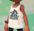 The White King Tank when worn by a boy, showing the lack of a black undershirt