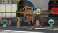 An Inkling wearing the complete gear set from the Marie (Alterna) amiibo