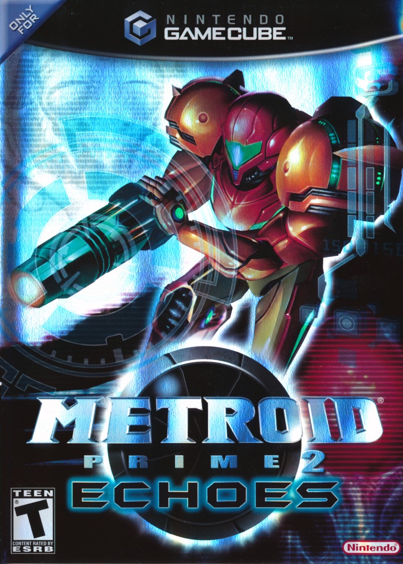 Box artwork for Metroid Prime 2: Echoes.