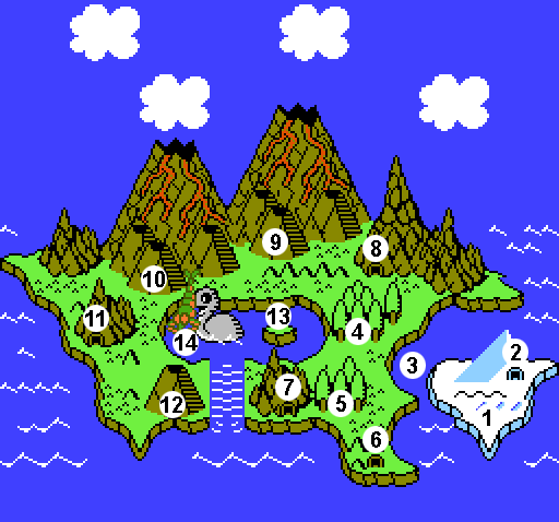 File:Adventure Island II Dinosaur Island Levels Legend.png