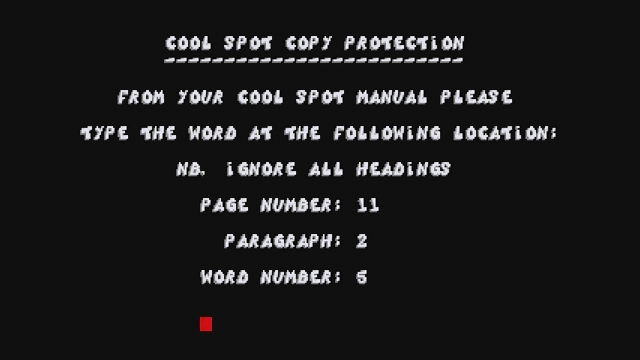 File:Cool Spot copy protection screen (MS-DOS).png