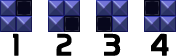 Tetris Party L tromino rotations.png