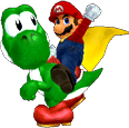 SSBM Trophy Mario and Yoshi.png