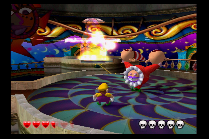 File:Wario World Wonky Circus Clown-a-Round Is Creepy.png
