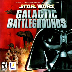 Box artwork for Star Wars: Galactic Battlegrounds.