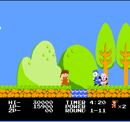 Kid Niki NES stage1 screen.png