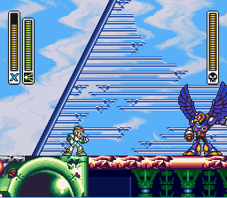 [Análise Retro Game] - Mega Man X - SNES Mega_Man_X_Storm_Eagle_Fight_Start