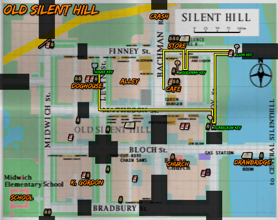 Silent hill 1 карта предметов