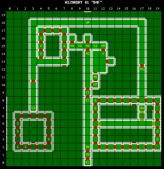 Wizardry 1 Floor 4 map.png