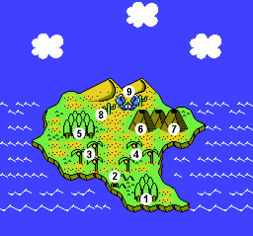 File:Adventure Island II Desert Island Levels Legend.png