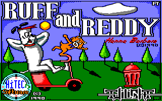 File:Ruff and Reddy in the Space Adventure title screen (Amstrad CPC).png