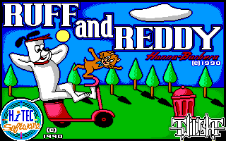 Ruff and Reddy in the Space Adventure title screen (Commodore Amiga).png