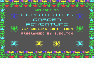 File:Paddington's Gardening Game title screen (Commodore 64).png