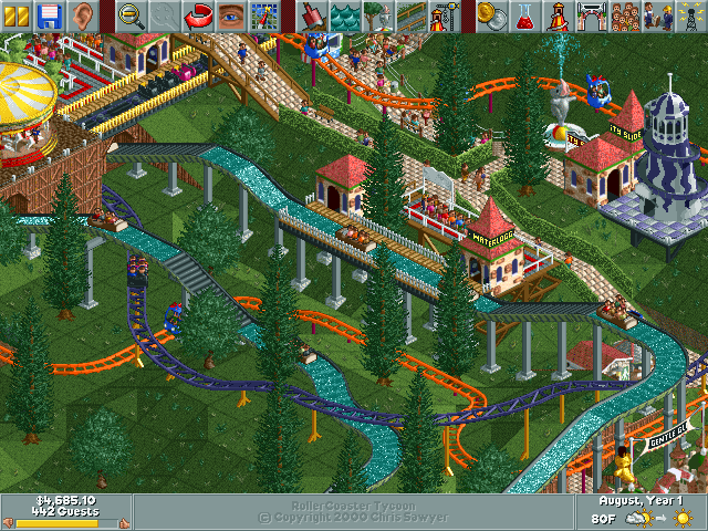 Rollercoaster tycoon elevated path code