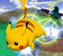 Pikachu uses his Quick Attack