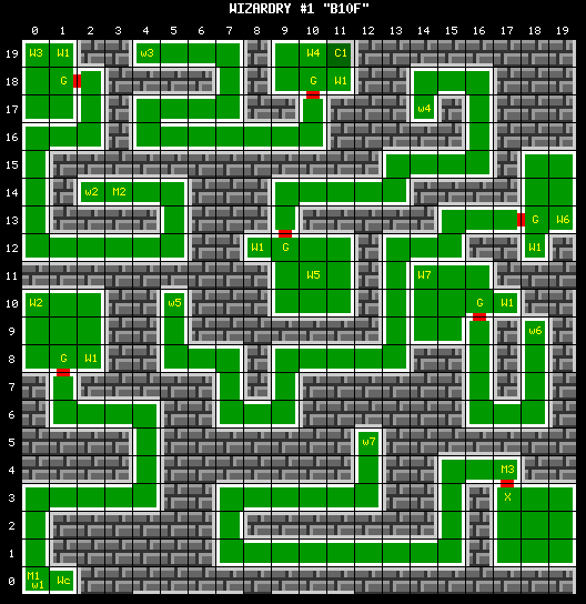 Wizardry 1 Floor 10 map.png