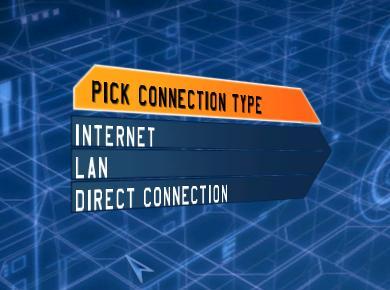 Choose whether to play on the internet or your LAN