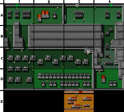 Metal Gear NES map B1 Floor 1.png