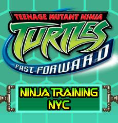 Box artwork for Teenage Mutant Ninja Turtles Fast Forward: Ninja Training NYC.