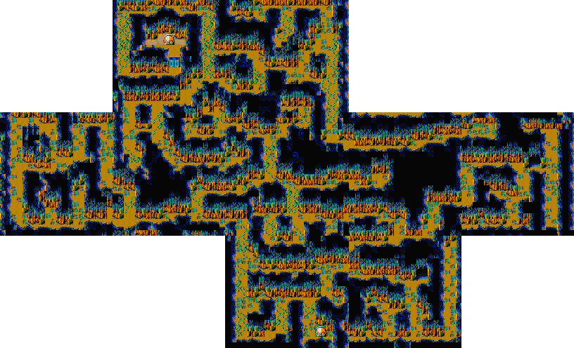 Hydlide 3 map Forbidden Cave F2.png