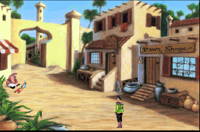 File:KQ6 Isle of the Crown Village at Beginning of Game.png