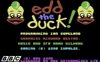 File:Edd the Duck title screen (Commodore 64).png