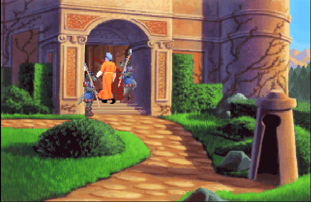 File:KQ6 Alexander Enters Castle Disguised as Serving Woman.png