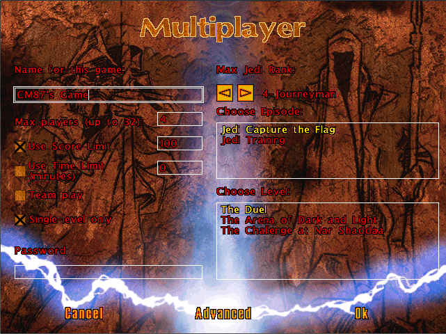 File:SWJKDF2 multiplayer host game setup.png