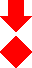 A red mark indicates a one-way passage.