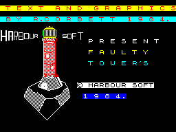 Faulty Towers title screen (ZX).png