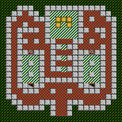 Dragon Quest I & II DQ1: Dragonlord's Castle Map Map for Super