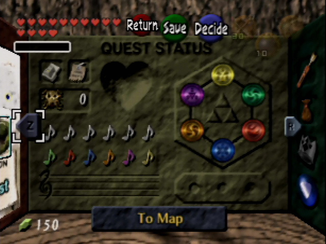 File:LoZ OoT quest status subscreen.png