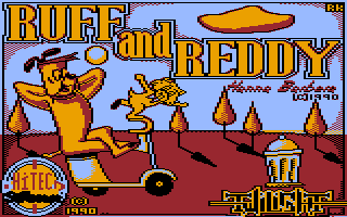 File:Ruff and Reddy in the Space Adventure title screen (Atari 8-bit).png